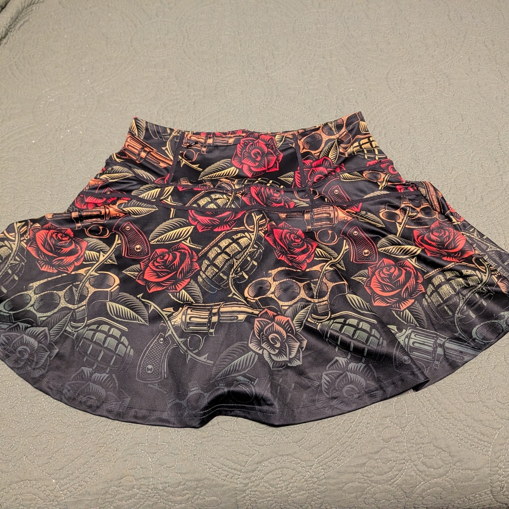 Constantly Varied Gear Black and Red Skater Skirt